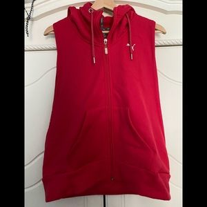 puma red athletic vest